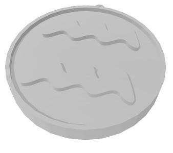 Zodiac Aquarius Pendant Keychain Earring