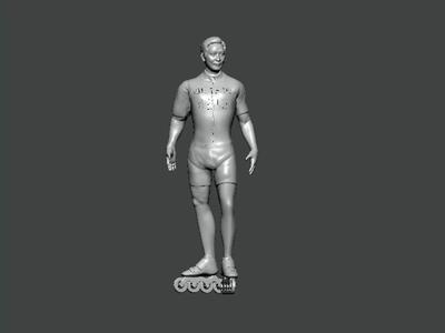 3D Model-CHARACTER0013 statue of man