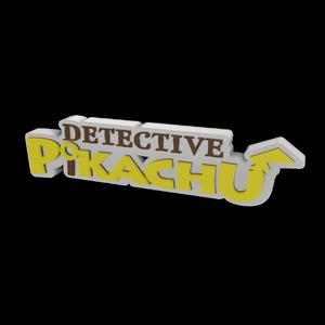 3D MULTICOLOR LOGO/SIGN -Detective Pikachu