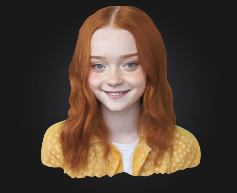 sadie sink portrait bust