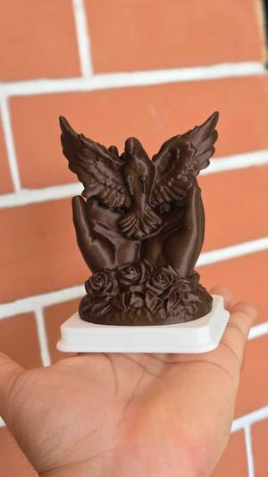 Holy Spirit on outstretched hands on removable base