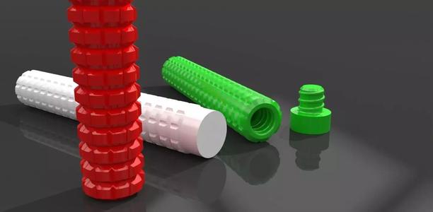 A container with threaded screw on cap