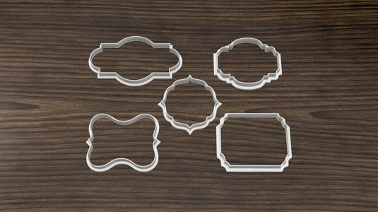 Set x10 Vintage Frame Cookie Cutters