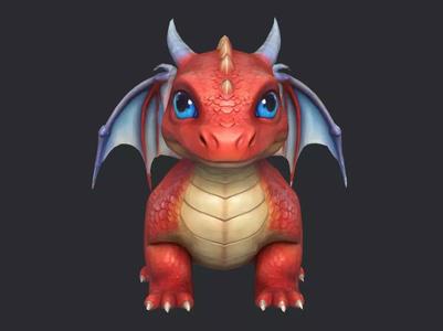 Baby Dragon 3D Print-Ready Figurine 3MF File