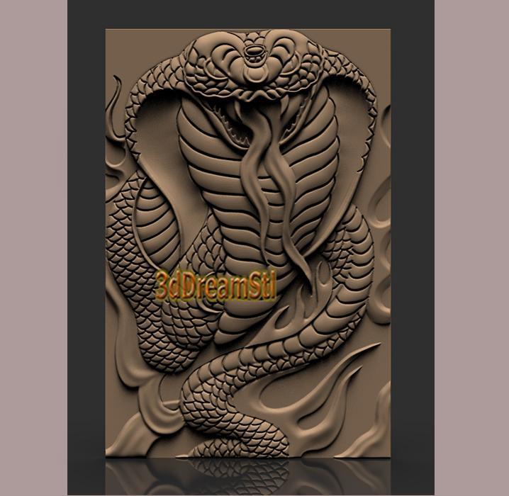 cobra STL model, CNC router engraver, artcam, aspire, cnc files, wood, art, wall decor, CNC