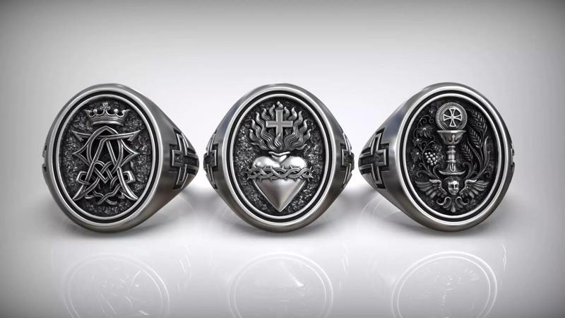 Holy Sacred Christian Symbols Rings Collection