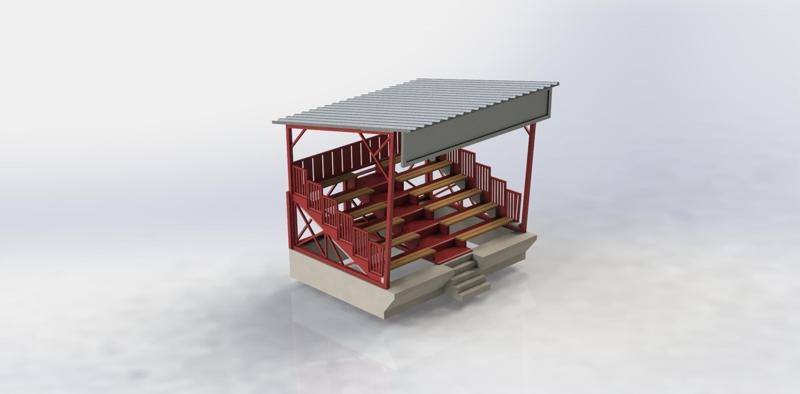 GRANDSTAND BLEACHERS MODEL SLOT RACING 1/32 1/43 DIORAMA AROMUR