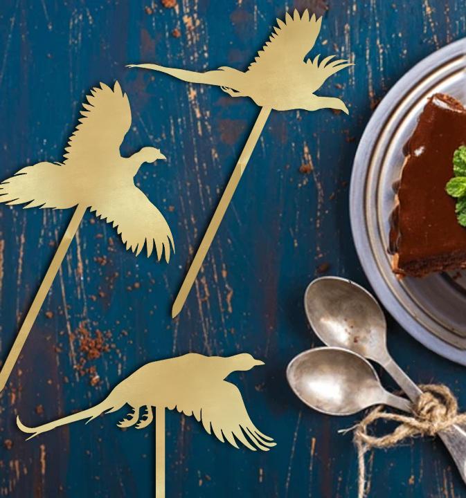 Pheasants - cake toppers