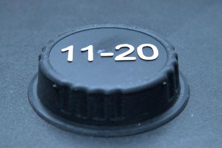 EF rear cap with customizable focal length text