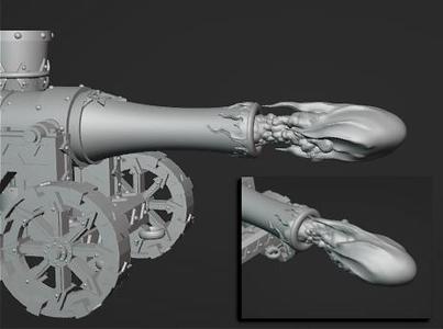 FREE Evil Dwarf Lava Cannon Explosion 28mm