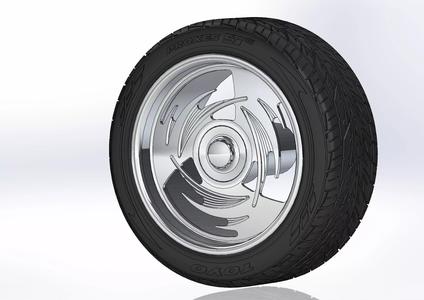 Set of custom wheels Intro Sphere for scale model