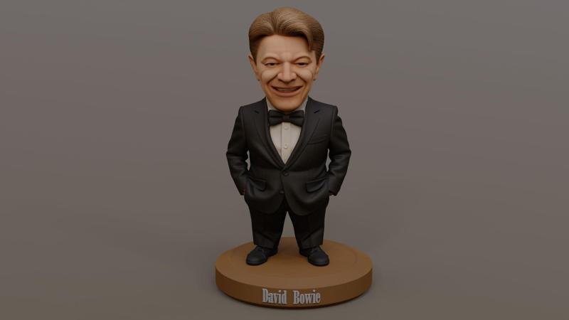 Bowie Blackstar  Chibi fan art figure and keychain
