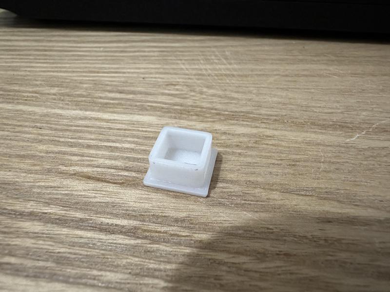 12mm square metal tube cap