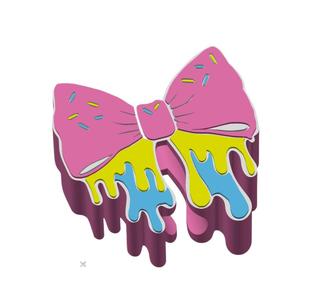 Drippy Frosted Bow With Sprinkles straw topper 2 sizes 3MF File included