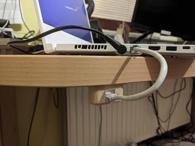 Ethernet RJ45 Keystone under table mount
