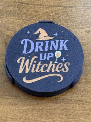 Drink Up Witches Coaster and Holder Set