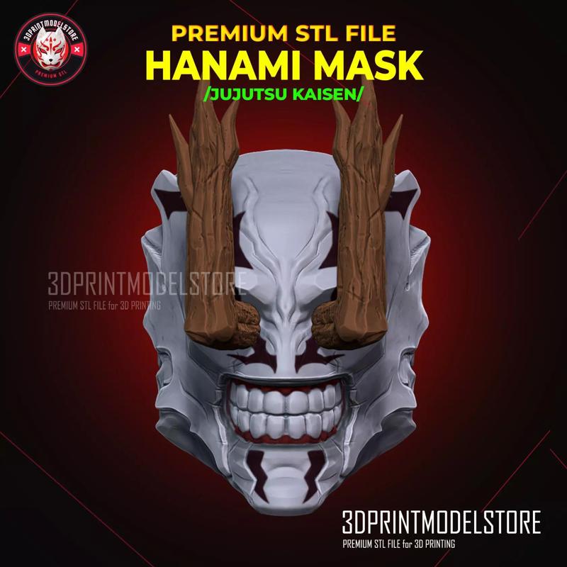 Hanami Mask - Jujutsu Kaisen Cosplay Helmet - Halloween Costume