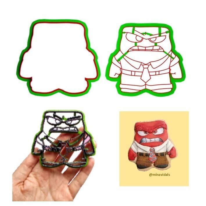 ANGER INSIDEOUT INYENSAMENTE  DISNEY COOKIE CUTTER AND STAMP KIDS