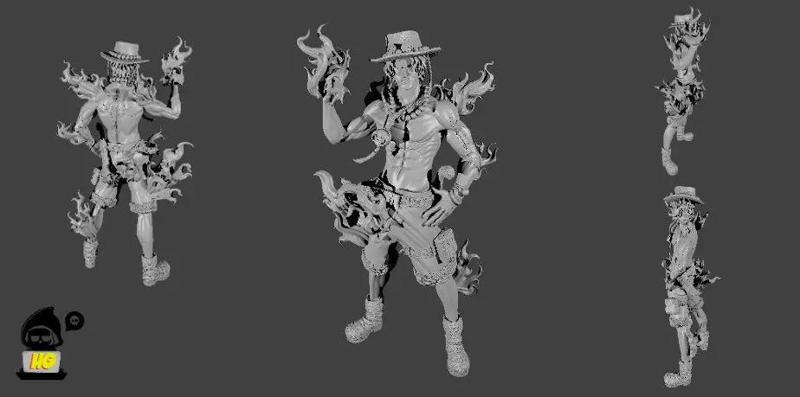 Ace  - One piece 3D print model