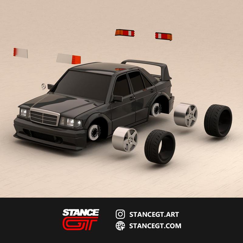 Mercedes 190E EVO II | Scale model kit car