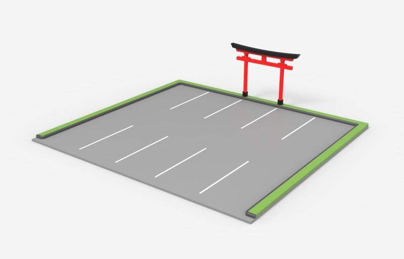 JDM Parking Display - Torii Gate Japan - Diorama 1/64