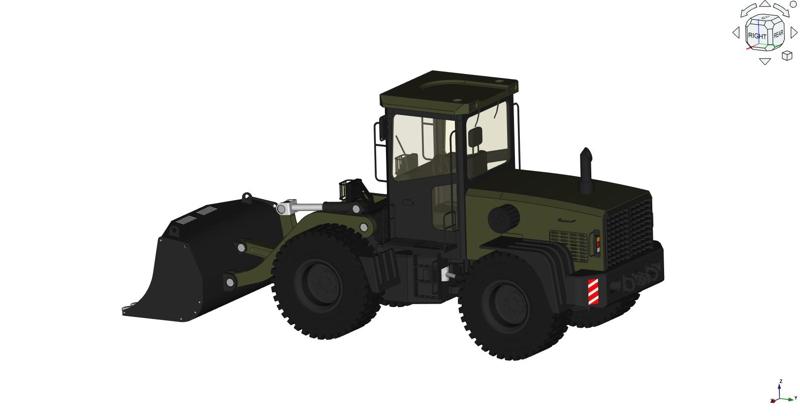 Wheel Loader STL +CAD