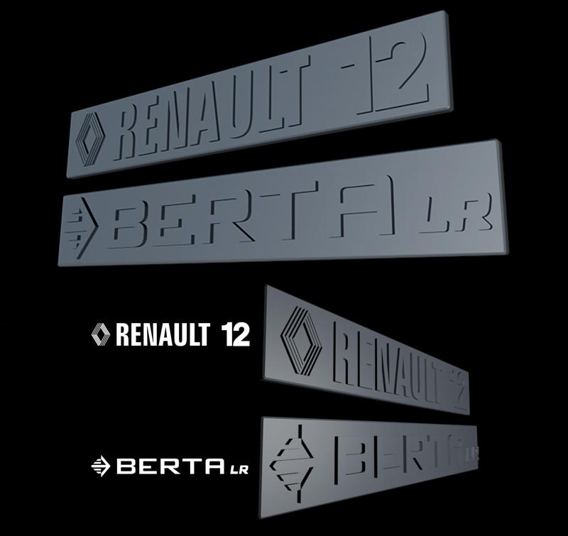 Renault 12 emblem pack / paquete de emblemas