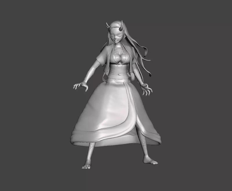 Nezuko Kamado Demon form 3D Model