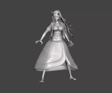 Nezuko Kamado Demon form 3D Model