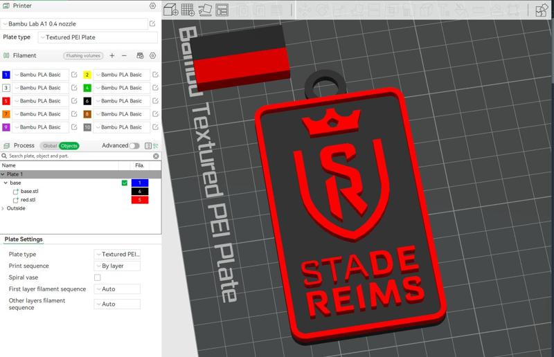 Ligue 1 Stade de Reims 29 badge Printable and Renderable