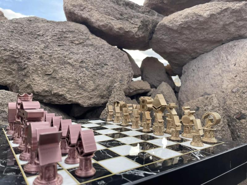 Crypto Money Logos Chess Set