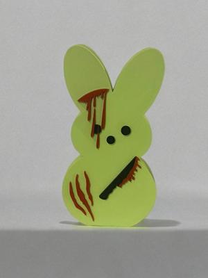Killer Easter Easterween Peep Bunny Self Standing Decor