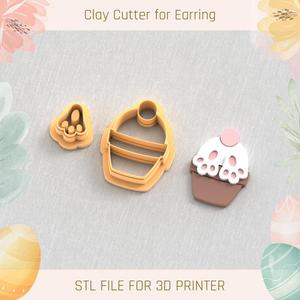 Easter Pot with Bunny EASTER POLYMER CLAY CUTTER