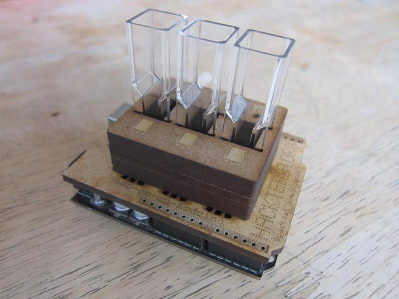 Lab-on-an-Arduino Spectral Absorbance Shield aka Optical Density Meter
