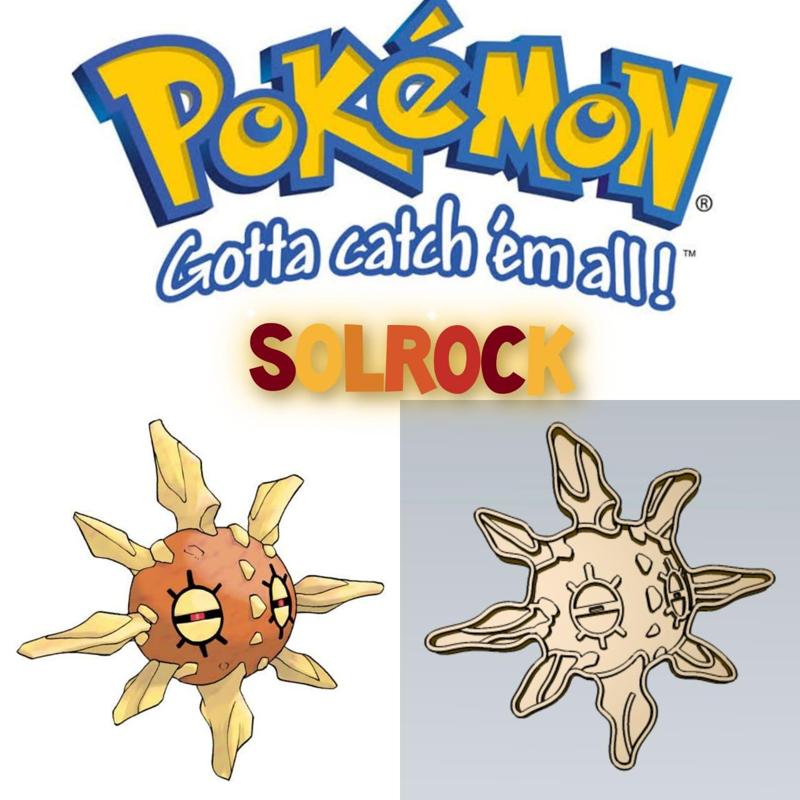 AMAZING POKEMON Solrock COOKIE CUTTER STAMP CAKE DECORATING