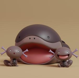 Pokemon - Paldean Wooper and Clodsire with 2 poses