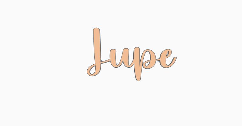 Lupe cake topper front + top