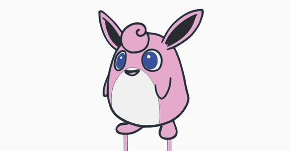 Wigglytuff Cake Topper