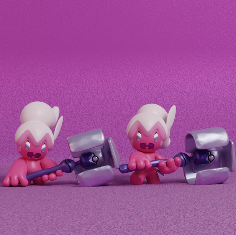 Pokemon - Tinkatuff with 2 poses