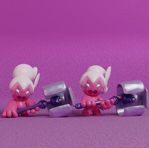 Pokemon - Tinkatuff with 2 poses