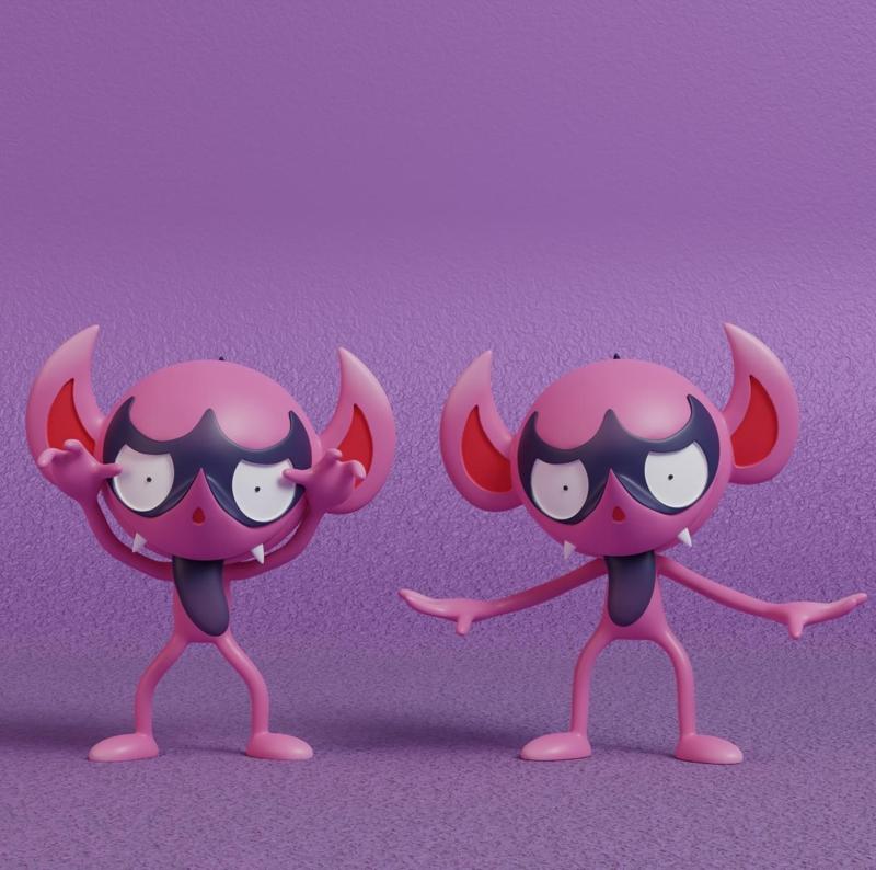 Pokemon - Impidimp with 2 poses