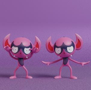 Pokemon - Impidimp with 2 poses