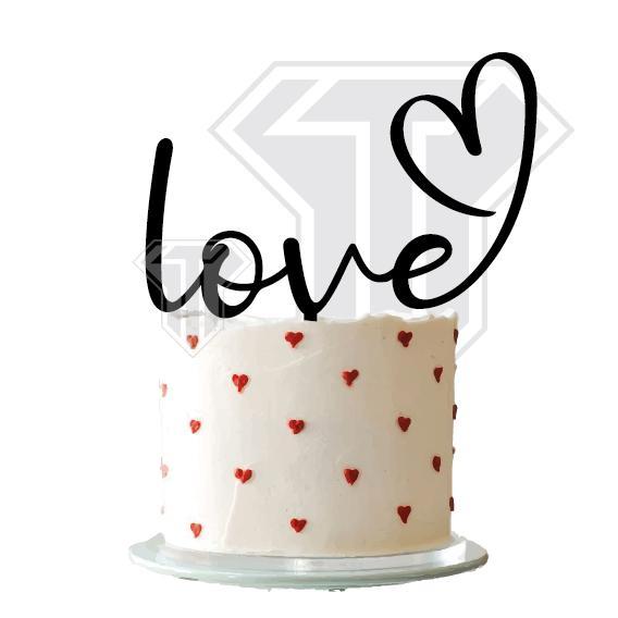 Love - Cake topper