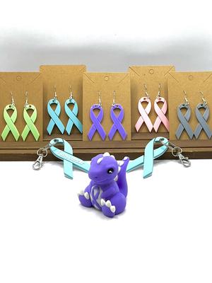 Cancer Ribbons - Earrings, Keychains, & Printasaur