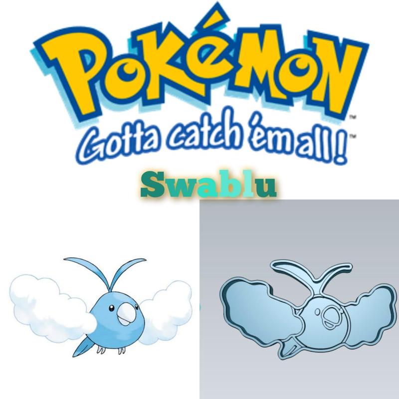 AMAZING POKEMON Swablu COOKIE CUTTER STAMP CAKE DECORATING