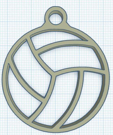 Volleyball Keychain