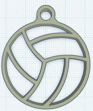 Volleyball Keychain
