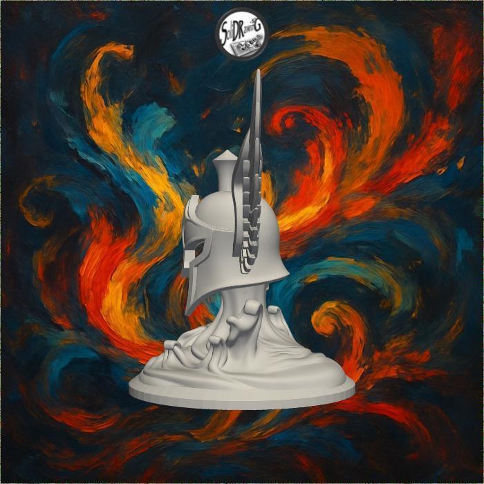 Winged Spartan Helmet Bust – SoliDRawinGs SG098