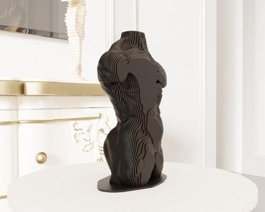 3D Printable Muscular Man - Sliced Design with Base