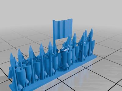 6MM FANTASY HIGH ELVES LANCER AND FLAG